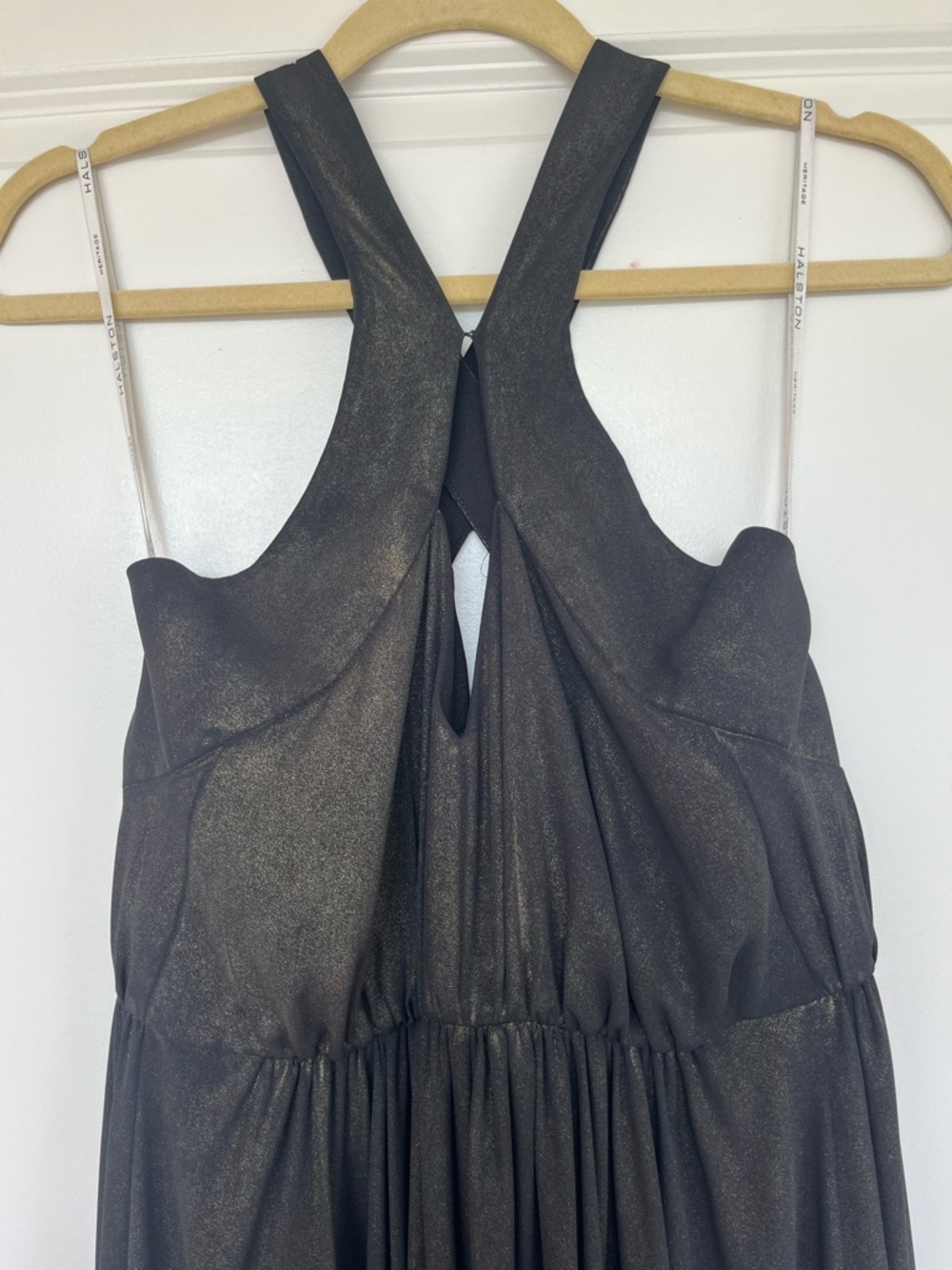 Halston Heritage Cross Back Maxi Dress - Picture 3 of 5